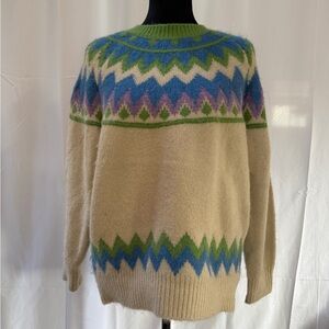 Cider Zigzag Crewneck Sweater